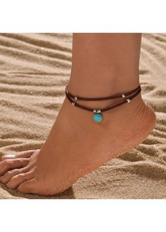 Color:Mint Green;Package Contents:1 X Anklet;Occasion:Sport; Bohemian Brown Anklets For The Beach, Casual Beach Anklets For Spring, Casual Beach Spring Anklets, Casual Spring Beach Anklets, Bohemian Adjustable Anklets, Casual Ankle Strap Anklets For Spring, Casual Beach Anklets With Ankle Strap, Casual Summer Anklets With Ankle Strap, Adjustable Ankle Strap Casual Anklets