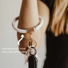 the becca 2 | keychain bracelet, bracelet key chain, key wristlet | 15+ styles – modern+chic Key Wristlet, Keychain Bracelet, Bracelet Keychains, Support Small Business, Modern Chic, Alex And Ani Charm Bracelet, Key Chain, The Cutest, Amazing Women