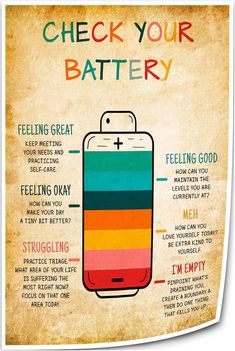 an old poster with the words check your battery and instructions on how to use it