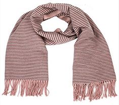 Add a classic striped print to your accessory arsenal with this oh-so-soft scarf. From Glitzhome. Scarf With Tassels, Small Blanket, Scarf With Fringe, Reversible Scarf, Small Blankets, Shawl Scarf, Beach Covers, Pink Brown, Winter Scarf