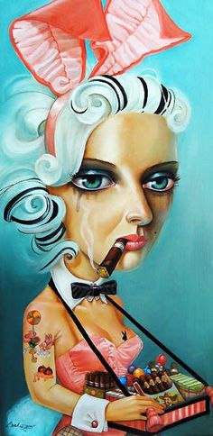 Leslie Ditto - Google Search Different Kinds Of Art, Self Expression, Memphis Tennessee, Magical Art, Ink Illustrations, Cartoon Illustration, Visual Arts, Cigars