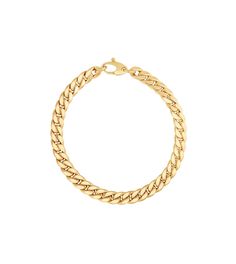 14k Gold Cuban Link Bracelet - 14K Yellow Gold - Olive & Chain Fine Jewelry Gold Cuban Link Bracelet, Silver Rope Bracelet, Cuban Link Bracelet, Miami Cuban Link, Diamond Jewelry Designs, Daily Jewelry, Miami Cuban, Silver Chain Bracelet, Bridal Bracelet