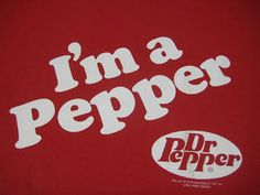 i'm a pepper t - shirt in red with white lettering