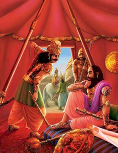 Bhagavad Gita: O my teacher, behold the great army of the sons of Pandu. Cartoons Krishna, Gaur Nitai, Ram Sita Photo, Krishna Bhakti, Clay County, Pagan Gods