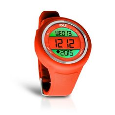 PYLE-SPORT PATW19OR - Go Sport Multi-Function Sports Training Watch (Stopwatch, Pedometer, Countdown Timer, Multi-Alarm, Daily Reminders) Size: 208.  Color: Orange. Casual Digital Watch With Stopwatch, Functional Sports Watches With Alarm, Sporty Digital Watch With 10atm Water Resistance, Sporty Digital Watch With Round Dial For Outdoor, Sports Watches With Stopwatch And Round Dial, Casual Digital Watch With Analog Display For Sports, Functional Stopwatch Watch Accessory With Round Dial, Sports Digital Watch With Digital Display, Sporty Digital Watch With Stopwatch