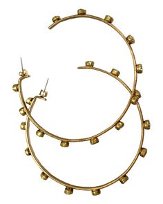 Experience elegance like never before with our Hermana Hoops. Each pair is crafted with gold dipped hoops adorned with sparkling crystals. Elevate any outfit and make a statement with these stunning and timeless accessories. Perfect for any occasion, these hoops are a must-have for every fashion-forward individual. Light Weight Studded Hoops Rhinestone Accents Gold Plated Gold Hoop Jewelry For Party, Gold Jeweled Hoop Jewelry, Elegant Jeweled Hoop Jewelry, Gold Beaded Hoop Earrings For Party, Gold Metal Hoop Earrings With Sparkling Stones, Gold Hoop Earrings With Beads For Party, Chic Gold Jewelry With Gold Beads, Chic Gold Jewelry With Rhinestones, Gold Hoop Jewelry With Sparkling Stones