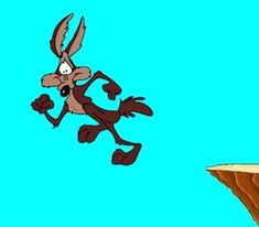 an image of a cartoon rabbit jumping over a cliff