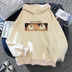 Gender:Men's,Women's,Couple's,Unisex; What's in the box:Hoodie; Types:Back To School,Manga,Cartoon,Anime,Hoodie; Holiday:Back To School; Style:Street Style,Casual; Material:100% Polyester; Age Group:Adults'; Characters:Monkey D. Luffy; Cosplay Works:One Piece; Pattern:Anime; Design:Kawaii,Graphic,Harajuku; Sleeve Type:Bishop Sleeve; Listing Date:07/05/2022; Production mode:Self-produce; Clothing Length:; Bust:; Shoulder Width:; Sleeve Length:; Special selected products:BasicCollection; Print Typ Cheap White Anime Tops, Cute Anime Print Hoodie For Streetwear, Kawaii Streetwear Hoodie With Letter Print, White Harajuku Hoodie With Cartoon Print, Kawaii Cartoon Print Hoodie For Streetwear, Kawaii Anime Print Hooded Sweatshirt, Casual Character Print Sweatshirt For Cosplay, Harajuku Style Hoodie With Character Print For Winter, Harajuku Style Winter Hoodie With Character Print