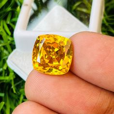 Welcome To, MAKKAHGEMS New Arrival  Yellow Sapphire High Quality Beautiful Gemstone Ring Size Gemstone Size-12x12x8MM carat-16.75(and extra gift) Type Of Gemstone  :  Yellow Sapphire Gemstone Gemstone   :    Yellow sapphire Total Carat  :  16.75 Length  : 12MM Width  :   12MM Depth  :  8MM Shape  :  cushion Shape Cut Grade : Excellent Handling Time : 1-2 Working Days Natural / Lab Created : Lab Created Thankyou For Visit My Shop Classic Faceted Gemstones As Gifts, Classic Faceted Gemstones For Gift, Classic Yellow Gemstones For Gift, Diamond Cut Cubic Zirconia Gemstones For Gifts, Cubic Zirconia Diamond Cut Gemstones For Gift, Citrine Gemstones With Accent Stones For Gift, Yellow Gemstones With Accent Stones For Gifts, Classic Large Stone Gemstone As Gift, Faceted Amber Gemstones For Gift