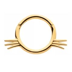 PRICES MAY VARY. STYLE: Cat with Whiskers Hinged Segment Ring MATERIAL: 316L stainless steel and plated with PVD as applicable GAUGE/BAR THICKNESS: 16GA (1.2mm) DIAMETER LENGTH: 5/16" (8mm) Body Jewelry Piercing, Ring Gold, Piercing Jewelry, Body Jewelry, Hinges, Shoes Jewelry, Gold Rings, Gold Tones, Shoe Jewelry