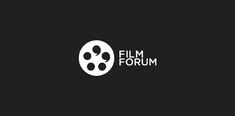 the film forum logo is shown in black and white, with an image of three circles on