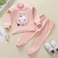 Cotton Cute Cartoon Long-sleeve Pajamas Set - PrettyKid Spring Cartoon Print Loungewear Sets, Casual Long Sleeve Bedtime Sets, Cotton Long Sleeve Cartoon Print Sleepwear, Cotton Long Sleeve Sleepwear With Cartoon Print, Playful Long Sleeve Sleep Sets, Long Sleeve Cotton Sleepwear With Cartoon Print, Casual Long Sleeve Cartoon Print Set, Casual Long Sleeve Sets With Cartoon Print, Cotton Cartoon Print Long Sleeve Set