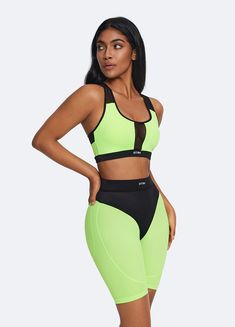 Designed to elevate your style and performance, the High Impact Sports Bra is crafted with supportive straps for comfort and stability. It also features a chic mesh panel for breathability. Pair that with the burst of energy from the vivid pop of color, and we know you’ll experience the perfect blend of fashion and function. Mesh Compression Activewear For Athleisure, Compression Mesh Athleisure Activewear, Compression Mesh Activewear For Sportswear, Compression Mesh Sportswear Activewear, Breathable Activewear For Sports, Breathable Sports Activewear, Dynamic Breathable Activewear For Sports, Athleisure Compression Mesh Sports Bra, Light Support Mesh Sports Bra