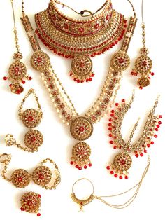 Bollywood traditional padmavati  wedding jewelry set   Star Karnavali  Jewelry .   Beautiful Bridal Jewelry for Bride, Women Girl/ Kundan Bridal Jewellery Set Earrings Maang Tikka  Indian Ethnic Jewelry Red gold plated 9 Piece Set Green Gold Necklace Sat Maroon Gold Necklace Set  Gold Necklace Set Red gold set Sold Out  Shipping 2 to 3 day Chandbali Bridal Sets For Diwali Puja, Chandbali Bridal Sets For Puja And Diwali, Heavy Bollywood Jewelry Sets For Puja, Bollywood Heavy Jewelry Sets For Puja, Heavy Bridal Sets For Diwali Puja, Heavy Bridal Sets For Puja During Diwali, Red Temple Jewelry Set For Gift, Bollywood Style Jewelry Sets For Puja, Heavy Bridal Sets For Puja And Festive Occasions