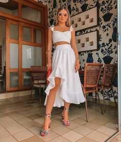 All White Party Outfits, Beach Outfit For Women, White Party Outfit, Beach Party Outfits, White Two Piece, Mode Inspo, Mode Inspiration, Outfit Casual, Ladies Dress Design