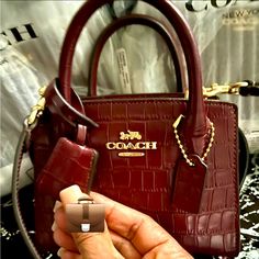 Coach Crossbody New Never Used Snakeskin With Original Cover & Seal Color Is A Wine Color Compl Still Newly Sealed No Offer’s Sorry Couch Bag, Girl Essentials, Hair Styles Color, Luxury Purses, Bags Coach, Coach Crossbody, Wine Color, Pretty Bags, Wine Colored