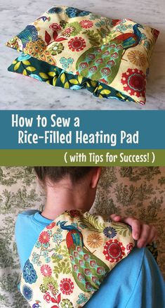 how to sew a rice - filled heating pad with tips for success