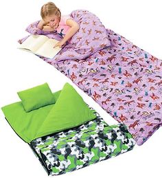 Super-Soft Cotton Flannel Kid's Sleeping Bag with Pillow and Storage Bag Diy Pillow Case, Pillow Beds, Dream Environment, Zipper Bedding, Pillow Sleeping Bag, Kid Decor, Diy Pillow