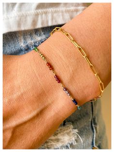 This dainty paper clip bracelet is so cute, you'll never want to take it off! Add it to your stack and you're sure to get some compliments. Details 14k gold fill 6" with 1" extension chain Simple Everyday Paperclip Chain Jewelry, 14k Gold Filled Adjustable Paperclip Bracelet, Trendy Delicate Chain Link Bracelet, Trendy Box Chain Link Bracelet, Trendy Bracelets With Box Chain Link, Adjustable 14k Gold-filled Paperclip Bracelet With Delicate Chain, Adjustable 14k Gold-filled Paperclip Chain Bracelet, Modern Chain Bracelet With Rectangular Links For Everyday, Trendy Delicate Link Chain Bracelet