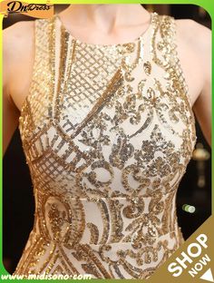 Summer Golden Sequins Sleeveless O-neck Mermaid Evening Dress Sequined Gown, Black Evening Dress, Gold Wedding Dress, Led Dress, Long Prom Gowns, Evening Dress Fashion, Fashion Buyer, Black Evening Dresses, Mermaid Evening Dresses