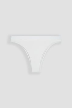 Ninefoot Studio Nusa Surf Bikini Bottom in Off White | Bottoms White Stretch Swimwear For Surfing, White Seamless Bottoms For Summer, Modern Seamless Swimwear For Beach, Modern Fitted Beach Bottoms, White Swimwear For Beach, Beach Swimwear Briefs With Minimal Stretch, Modern Seamless Swimwear For Poolside, Minimal Stretch Brief Swimwear For Beach, Sporty Minimal Stretch Swimwear For Beach