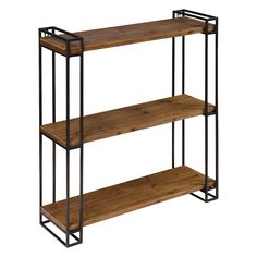 three tiered metal and wood shelf with wheels