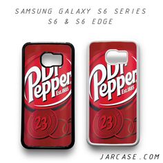 two samsung galaxy s6 cases are shown with the same logo as each one,