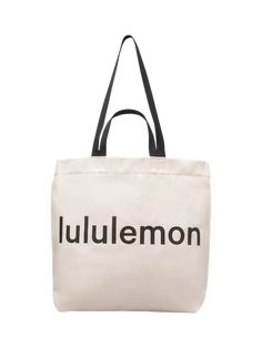 Double-Handle Canvas Tote Bag 17L | Unisex Bags,Purses,Wallets | lululemon Cotton Canvas Fabric, Bags Purses, Pocket Size, Canvas Tote Bag, Black Cream, Canvas Tote, Purse Wallet, Snap Closure, Canvas Fabric