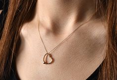 This Open Heart Necklace is 14k Solid GOLD ( not filled or plated).  Solid Gold Open Heart Necklace in 14k Gold, Rose Gold, White Gold.   #VivaRing #ChristmasGift #ValentinesdayGift #openheartnecklace #openheartpendant #openheartcharm #14kgoldnecklace #womannecklace #customnecklace #goldjewelry #necklaceforwoman #goldpendant #romanticgifts #giftsforbestfriend #giftforher #goldnecklace 14k Gold Open Heart Necklace For Anniversary, Tarnish Resistant Open Heart Jewelry For Mother's Day, Fine Jewelry Open Heart Necklace For Anniversary, Tarnish Resistant Heart Cut Heart Necklace For Gift, Tarnish Resistant Heart Cut Necklace For Gift, 14k Gold Open Heart Jewelry For Valentine's Day, Open Heart Necklace For Anniversary Gift, Gold Heart Cut Jewelry With Heart Detail, Fine Jewelry Heart Necklace With Adjustable Chain