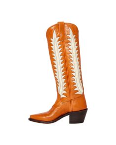 Elevate your style to new heights and effortlessly add a touch of chic to any outfit with our captivating, extra-tall Kate cowboy boots. Inspired by our longstanding love of vintage boots, these harken back to traditional designs, reimagined and elongated to be wildly flattering on the leg. Reconsidered in an alluring palette of tawny brown cuoio calfskin with linen and bone colored stingray palm leaves and stems, these are a wear-everywhere boot. This boot is part of MC Personalization and can Miron Crosby, Tall Cowgirl Boots, Women's Cowboy Boots, Tawny Brown, Boot Tree, Bone Color, Vintage Boots, Leather Conditioner, Cowboy Boot