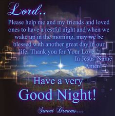 an image of a good night message