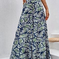 Item ID:YU06459Composition:100% PolyesterMaterial:PolyesterLength:Long lengthDetails:NonePatterned:PlantsApplicable People:AdultSheer:NoType:Wide LegPant Length:Long lengthSeasons:SummerCare Instructions:Machine wash or professional dry cleanStyle:BohoOccasion:BeachClosure Type:Elastic WaistFit Type:RegularFabric Elasticity:No ElasticityPrinting Type:Random PrintingWeaving Method:Woven There maybe 1-2 cm deviation in different sizes, locations and stretch of fabrics. Size chart is for reference Non-stretch Printed Pants For The Beach, High Waist Wide Leg Pants For Vacation, Green Non-stretch Pants For Vacation, High Waist Printed Vacation Pants, High Waist Printed Pants For Vacation, High-waist Printed Pants For Vacation, High Waist Printed Bottoms For Vacation, Green High Waist Wide Leg Pants For Vacation, High Waist Green Wide Leg Pants For Vacation