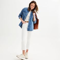 Add the finishing touch to any outfit with this Women's Sonoma Goods For Life® Lightweight Denim Shacket.Click on this WOMEN'S GUIDE to find the perfect fit and more! Add the finishing touch to any outfit with this Women's Sonoma Goods For Life® Lightweight Denim Shacket.Click on this WOMEN'S GUIDE to find the perfect fit and more! FEATURES Collared neckline Button front Long rolled sleeves Button cuffs Rounded hemFIT & SIZING Relaxed shacket styling 27 1/2-in. length from shoulder to hemFABRIC