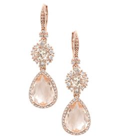 From Marchesa&#x2C; these earrings feature: Drop earringsBrass/Crystal/GlassLeverback closureApprox. 2.8" drop x 0.5" widthImported. Rose Gold Drop Earrings, Wedding Glam, Glamour Nails, Turkish Jewelry, Oval Earring, Glam Wedding, Crystal Drop Earrings, Documentary Film, Rhinestone Jewelry