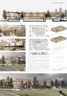 an architectural drawing shows the various sections of a building that are in different stages of construction