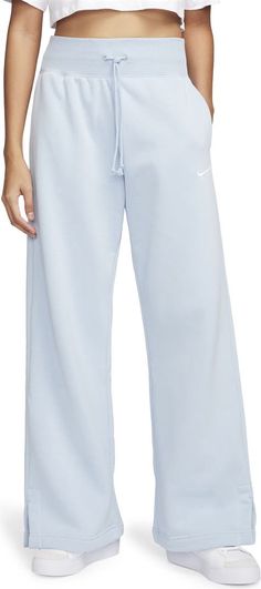 Nike Sportswear Phoenix High Waist Wide Leg Sweatpants | Nordstrom Wide Leg Sweatpants, Split Hem, Nike Sportswear, Phoenix, Show Off, Split, High Waist, Wide Leg, Sweatpants