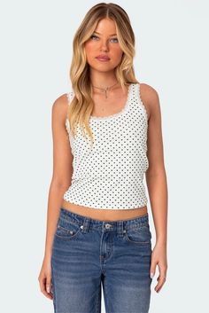 Lover Girl Printed Tank Top – edikted Trendy Fitted Tank Top With Lace Trim, Stretch Summer Tops With Heart Print, Cute Stretch Cotton Tank Top, Stretch Printed Crop Tops, Printed Fitted Cotton Tank Top, Trendy Stretch Tank Top With Lace Trim, Scoop Neck Tops With Lace Trim And Stretch, Cute Fitted Printed Top, Fitted Summer Top With Heart Print