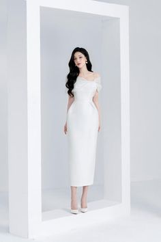 Roselily Pencil Off-Shoulder Twisted Woven Midi Dress | MEAN BLVD Elegant Off-shoulder Evening Dress For Banquet, Elegant Off Shoulder Evening Dress For Formal Occasions, Fitted Off Shoulder Midi Dress For Banquet, Elegant Off Shoulder Dress With Straight Neckline For Banquet, Elegant Off-shoulder Evening Dress For Dinner, Elegant Off-shoulder Evening Dress, Feminine One-shoulder Midi Dress For Wedding, Elegant One-shoulder Mini Dress For Banquets, Elegant One-shoulder Mini Dress For Banquet