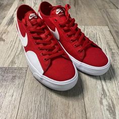 Nike Blazer Court Sb Size-Mens 11.5/Womens 13 Color-Gym Red /White Shoes Are New In Box #Nikeblazer#Blazer#Sb#Sbblazer #Nikesb Red Sporty Canvas Shoes For Sports, Red Vulcanized Sole Canvas Shoes For Sports, Sporty Red Skate Shoes With Vulcanized Sole, Red Sporty Skate Shoes With Vulcanized Sole, Sporty University Red Sneakers For Skateboarding, University Red Sporty Sneakers For Skateboarding, Red Canvas Shoes For Sports, Red Low-top Canvas Shoes For Sports, Sporty Red Mid-top Canvas Shoes