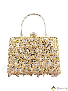 BirdinBag - Compact Sequin Decor Chain Box Handbag Rectangular Bag With Chain Strap, Handheld Bags With Chain Strap For Gifts, Handheld Bags With Chain Strap As Gift, Square Bags With Chain Strap As Gift, Evening Clutch Box Bag With Large Capacity, Formal Square Bag With Chain Strap, Square Evening Bag With Chain Strap, Party Clutch Satchel With Chain Strap, Large Capacity Rectangular Evening Bag