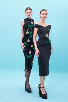 Crafted with intricate floral lace applique and elegant midi-length design, this dress features a luxurious body-hugging silhouette for an upscale, timeless look with an elegant finish. Types Of Lace, Pencil Silhouette, Mean Blvd, Hugging Silhouette, Cotton Midi Dress, Silk Maxi Dress, Lace Midi, Sequin Mini, Lace Midi Dress