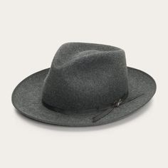 The Ultralight Stratoliner Fedora | Stetson Classic Solid Fedora With Curved Brim, Classic Solid Color Brimmed Felt Hat, Classic Solid Top Hat With Flat Crown, Classic Solid Color Fur Felt Hat, Classic Curved Brim Fedora For Winter, Flat Crown Fur Felt Fedora, Classic Wide Brim Fur Felt Hat, Classic Winter Fedora With Curved Brim, Classic Top Hat For Fall