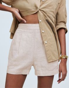 Madewell Clean Linen Pull-On Shorts | Nordstrom Girlie Clothes, Wardrobe Building, Clean Linen, Pull On Shorts, Lake Placid, High Rise Denim Shorts, Closet Staples, Madewell Denim, High Rise Denim