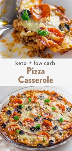 keto and low carb pizza casserole