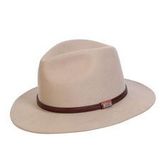 Jackeroo Crushable Wool Hat | Conner Hats Western Style Fedora Sun Hat For Outdoors, Solid Panama Hat With Curved Brim For Travel, Panama Hat With Curved Brim For Travel, Beige Panama Hat With Short Brim For Outdoor, Solid Adjustable Fit Hat With Flat Brim, Beige Panama Hat For Outdoor With Short Brim, Western Sun Hat With Short Brim For Outdoor, Western Style Sun Hat With Short Brim For Outdoor, Western Style Fedora Panama Hat For Outdoor