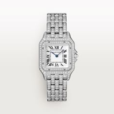 Panthère de Cartier watch Cartier Panthere Watch Diamond, Cartier Diamond Watch, Cartier Panther, Cartier Watches Women, Silver Watches, Cartier Panthere, Amazing Watches, Cartier Watch, Rose Gold Watches