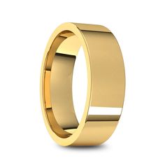 a yellow gold wedding ring on a white background, with the top section slightly closed