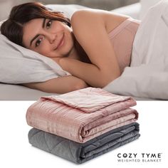 Cozy Tyme Blush Duvet: 100% Polyester, Blanket: 100% Cotton Throws 25 Pound Calm Sleeping Advanced Sewing, Glam Furniture, Contemporary Glam, Being Held, Sleep Help, Cooling Blanket, The Nervous System, Natural Sleep, Weighted Blanket