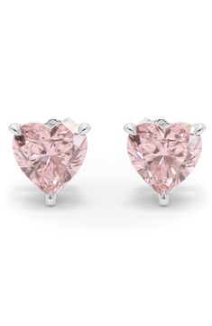 Pink lab-created diamonds are cut into sweet hearts to bring rosy romance to stud earrings. Post back Total lab-created-diamond weight: 1ct. 18k gold/lab-created diamond Made in the USA >Diamond Guide Sweet Hearts, Diamond Guide, D F, Diamond Stud Earrings, Diamond Stud, Pink Diamond, Lab Created Diamonds, Diamond Earrings Studs, 18k Gold