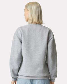 Unisex ReFlex Fleece Crewneck Sweatshirt - HEATHER GRAY - 2XL | American Apparel ReFlex Fleece Crewneck Sweatshirt in Heather Grey Size 2XL | Cotton/Polyester Blend American Apparel, Heather Gray, Sweatshirt Fashion, Crewneck Sweatshirt, Heather Grey, Fabric Weights, Crew Neck Sweatshirt, Relaxed Fit, Crew Neck